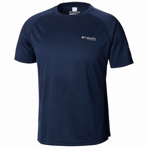 Columbia Titan Trail™ Shortärmad Skjorta Herr Marinblå (SHCPN9087)